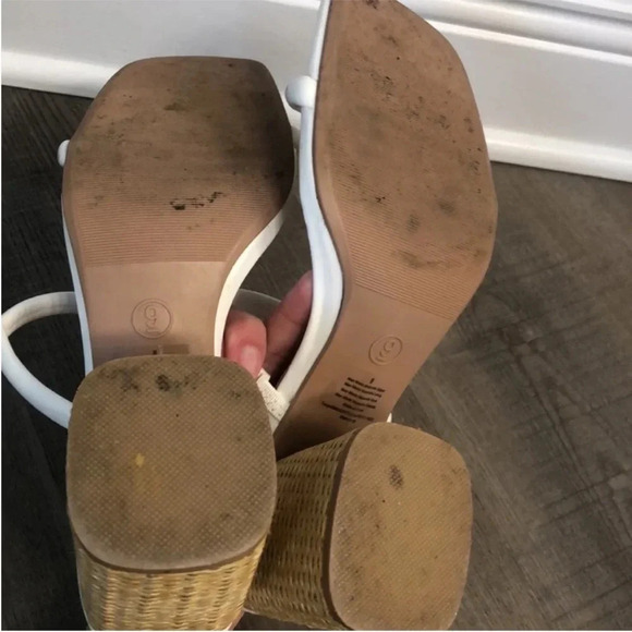 A new day Miley heel white strap sandals block heel - Picture 4 of 6